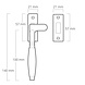De Oude Deurklink Raamsluiting Deco, verstevigd, mat zwart, links De Oude Deurklink Raamsluiting Deco, verstevigd, mat zwart, links