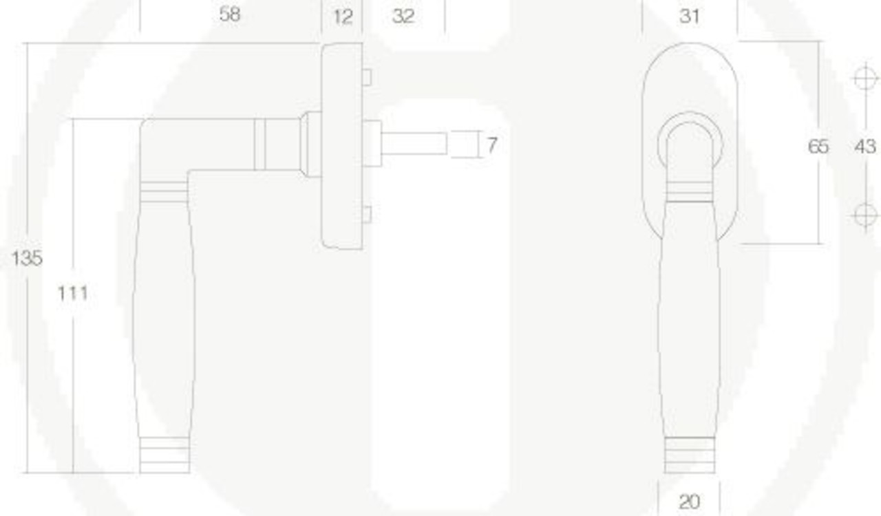 Intersteel Raamsluiting Ton 222 draai kiep nikkel/ebbenhout Intersteel Raamsluiting Ton 222 draai kiep nikkel/ebbenhout