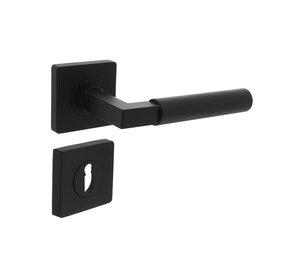 Intersteel Intersteel Deurklink Bau-Stil vierkant sleutelrozet mat zwart Intersteel Intersteel Deurklink Bau-Stil vierkant sleutelrozet mat zwart