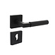 Intersteel Intersteel Deurklink Bau-Stil vierkant profielcilinderrozet mat zwart Intersteel Intersteel Deurklink Bau-Stil vierkant profielcilinderrozet mat zwart