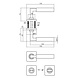 Intersteel Intersteel Deurklink Bau-Stil vierkant rozet met WC slot mat zwart Intersteel Intersteel Deurklink Bau-Stil vierkant rozet met WC slot mat zwart
