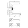 Intersteel Deurklink Bau-Stil vierkant rozet met WC slot antracietgrijs - voor binnendeur Intersteel Deurklink Bau-Stil vierkant rozet met WC slot antracietgrijs - voor binnendeur