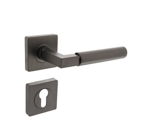 Intersteel Intersteel Deurklink Bau-Stil vierkant profielcilinderrozet antracietgrijs Intersteel Intersteel Deurklink Bau-Stil vierkant profielcilinderrozet antracietgrijs