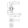 Intersteel Deurklink Bau-Stil vierkant profielcilinderrozet PVD messing Intersteel Deurklink Bau-Stil vierkant profielcilinderrozet PVD messing