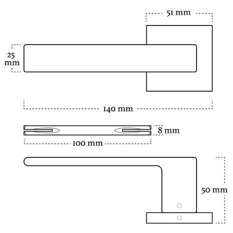 Mooi Deurbeslag De Nova21 is een geveerde deurklink in mat zwart Mooi Deurbeslag De Nova21 is een geveerde deurklink in mat zwart