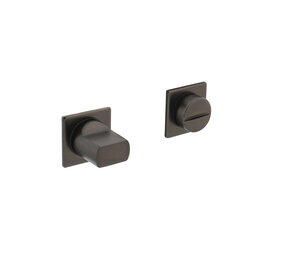 Intersteel WC slot minimalistisch zelfklevend vierkant rozet antraciet grijs