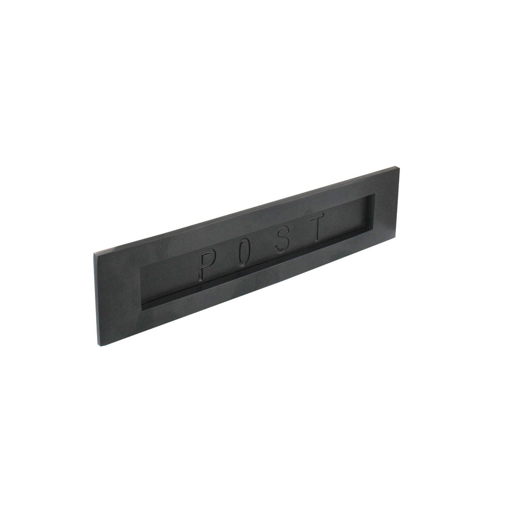Intersteel Brievenbus rechthoekig met klep, binnendraaiend met tekst “POST” zwart Intersteel Brievenbus rechthoekig met klep, binnendraaiend met tekst “POST” zwart