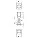 Intersteel WC slot minimalistisch zelfklevend vierkant rozet geborsteld RVS Intersteel WC slot minimalistisch zelfklevend vierkant rozet geborsteld RVS