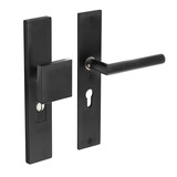 Intersteel Veiligheidsbeslag kerntrekbeveiliging profielcilindergat rechthoekig mat zwart 55 mm voordeurbeslag Intersteel Veiligheidsbeslag kerntrekbeveiliging profielcilindergat rechthoekig mat zwart 55 mm voordeurbeslag