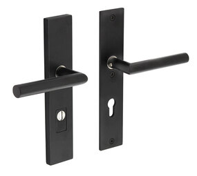 Intersteel Veiligheidsbeslag SKG3 rechthoekig met kerntrekbeveiliging profielcilindergat mat zwart 55 mm achterdeurbeslag Intersteel Veiligheidsbeslag SKG3 rechthoekig met kerntrekbeveiliging profielcilindergat mat zwart 55 mm achterdeurbeslag