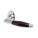 De Oude Deurklink Deurklinken Retro palissander met ovale rozetten in mat nikkel De Oude Deurklink Deurklinken Retro palissander met ovale rozetten in mat nikkel