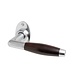 De Oude Deurklink Deurklinken Retro palissander met ovale rozetten in mat nikkel De Oude Deurklink Deurklinken Retro palissander met ovale rozetten in mat nikkel