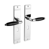 De Oude Deurklink Deurklink Retro geveerd op schild sleutelgat glanzend nikkel De Oude Deurklink Deurklink Retro geveerd op schild sleutelgat glanzend nikkel