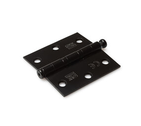 Dulimex Kogellagerscharnier rechte hoeken 76x76mm RVS zwart tot 40 kilo