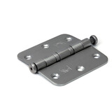 Dulimex Kogellagerscharnier ronde hoeken RVS geborsteld tot 40 kilo Dulimex Kogellagerscharnier ronde hoeken RVS geborsteld tot 40 kilo