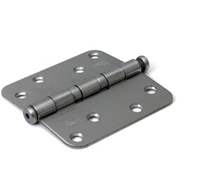 Dulimex Kogellagerscharnier ronde hoeken 89x89mm RVS geborsteld tot 80 kilo