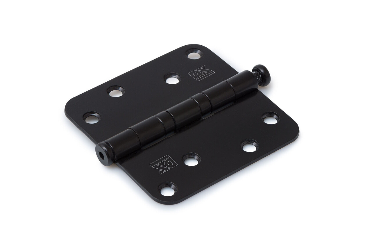 Dulimex Kogellagerscharnier ronde hoeken RVS zwart tot 80 kilo Dulimex Kogellagerscharnier ronde hoeken RVS zwart tot 80 kilo