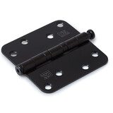 Dulimex Kogellagerscharnier ronde hoeken RVS zwart tot 80 kilo Dulimex Kogellagerscharnier ronde hoeken RVS zwart tot 80 kilo