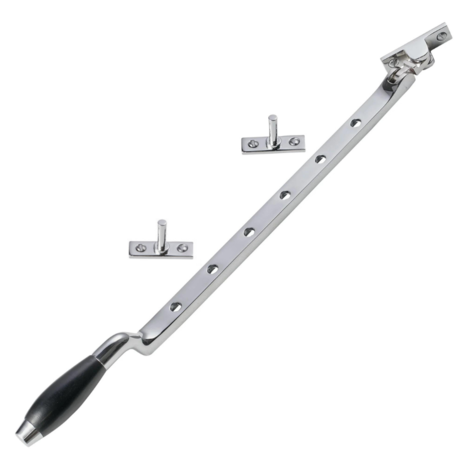 De Oude Deurklink Raamuitzetter Klassiek in glanzend nikkel De Oude Deurklink Raamuitzetter Klassiek in glanzend nikkel