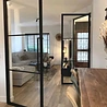 Loftdeur Stalen scharnierdeur helder glas met kozijn 231.5x93 cm rechtsdraaiend Loftdeur Stalen scharnierdeur helder glas met kozijn 231.5x93 cm rechtsdraaiend