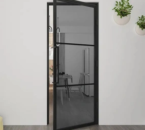 Loftdeur Stalen scharnierdeur rookglas (inclusief stalen kozijn) Loftdeur Stalen scharnierdeur rookglas (inclusief stalen kozijn)