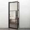 Loftdeur Stalen scharnierdeur helder glas met deurklink en kozijn 231.5x93 cm rechts Loftdeur Stalen scharnierdeur helder glas met deurklink en kozijn 231.5x93 cm rechts