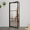 Loftdeur Stalen scharnierdeur helder glas met kozijn 231.5x93 cm rechtsdraaiend Loftdeur Stalen scharnierdeur helder glas met kozijn 231.5x93 cm rechtsdraaiend