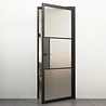 Loftdeur Stalen scharnierdeur mat glas met deurklink en kozijn 231.5x93 cm rechts Loftdeur Stalen scharnierdeur mat glas met deurklink en kozijn 231.5x93 cm rechts