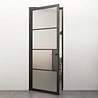 Loftdeur Stalen scharnierdeur mat glas met deurklink en kozijn 231.5x93 cm rechts Loftdeur Stalen scharnierdeur mat glas met deurklink en kozijn 231.5x93 cm rechts