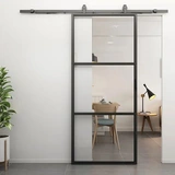 Loftdeur Stalen schuifdeur 3-vaks met helder glas Incl. schuifdeursysteem Loftdeur Stalen schuifdeur 3-vaks met helder glas Incl. schuifdeursysteem