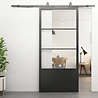 Loftdeur Stalen schuifdeur 3-vaks helder glas met kickplate incl. systeem 235x100 cm Loftdeur Stalen schuifdeur 3-vaks helder glas met kickplate incl. systeem 235x100 cm
