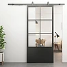 Loftdeur Stalen schuifdeur 6-vaks helder glas met kickplate incl. systeem 235x100 cm Loftdeur Stalen schuifdeur 6-vaks helder glas met kickplate incl. systeem 235x100 cm