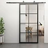 Stalen schuifdeur 8-vaks met helder glas Incl. schuifdeursysteem
