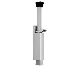 Dulimex Luxe deurvastzetter schootuitslag van 90 mm zilvergrijs Dulimex Luxe deurvastzetter schootuitslag van 90 mm zilvergrijs