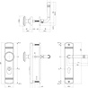 Intersteel Voordeurbeslag Helena profielcilindergat 72mm met kerntrekbeveiliging mat zwart Intersteel Voordeurbeslag Helena profielcilindergat 72mm met kerntrekbeveiliging mat zwart