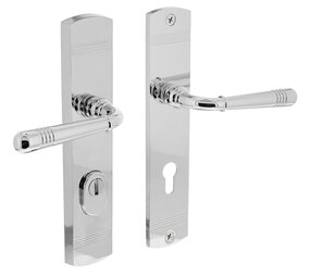 Intersteel Achterdeur beslag Helena op schild blind 72mm verchroomd met kerntrekbeveiliging