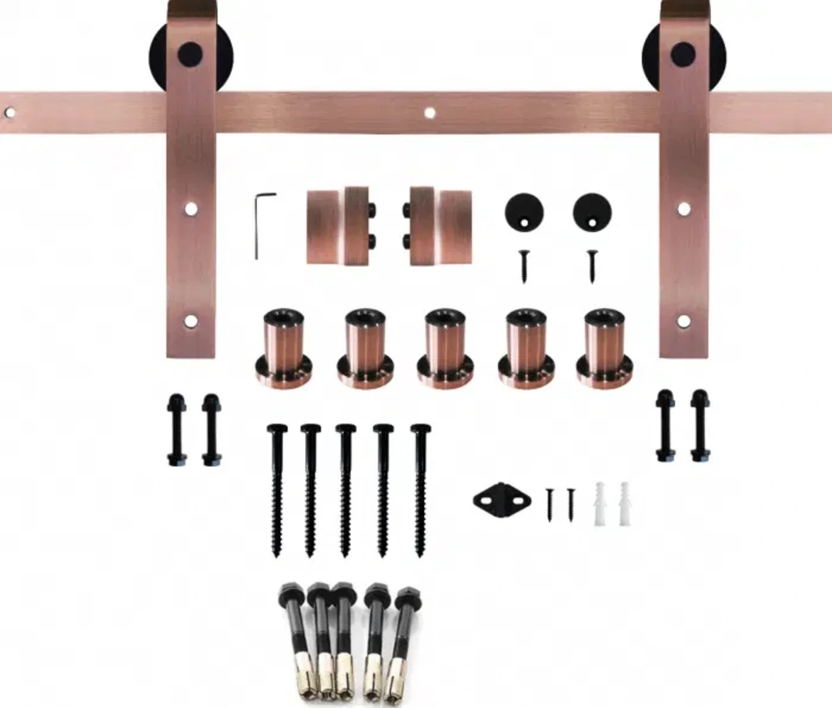Loftdeur Schuifdeursysteem set Rose Gold 200cm - incl. rail en beslag - Loftdeur Loftdeur Schuifdeursysteem set Rose Gold 200cm - incl. rail en beslag - Loftdeur