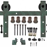 Loftdeur Schuifdeursysteem Green Patina 200cm Loftdeur Schuifdeursysteem Green Patina 200cm