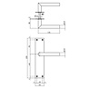 Intersteel Zwarte Deurklink Jura schild 250x55x2mm blind Intersteel Zwarte Deurklink Jura schild 250x55x2mm blind