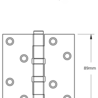 Dulimex Kogellagerscharnier rechte hoeken 89x89mm RVS zwart tot 80 kilo - Dulimex Dulimex Kogellagerscharnier rechte hoeken 89x89mm RVS zwart tot 80 kilo - Dulimex