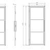 Loftdeur Stalen scharnierdeur helder glas met deurklink en kozijn 231.5x93 cm rechts Loftdeur Stalen scharnierdeur helder glas met deurklink en kozijn 231.5x93 cm rechts