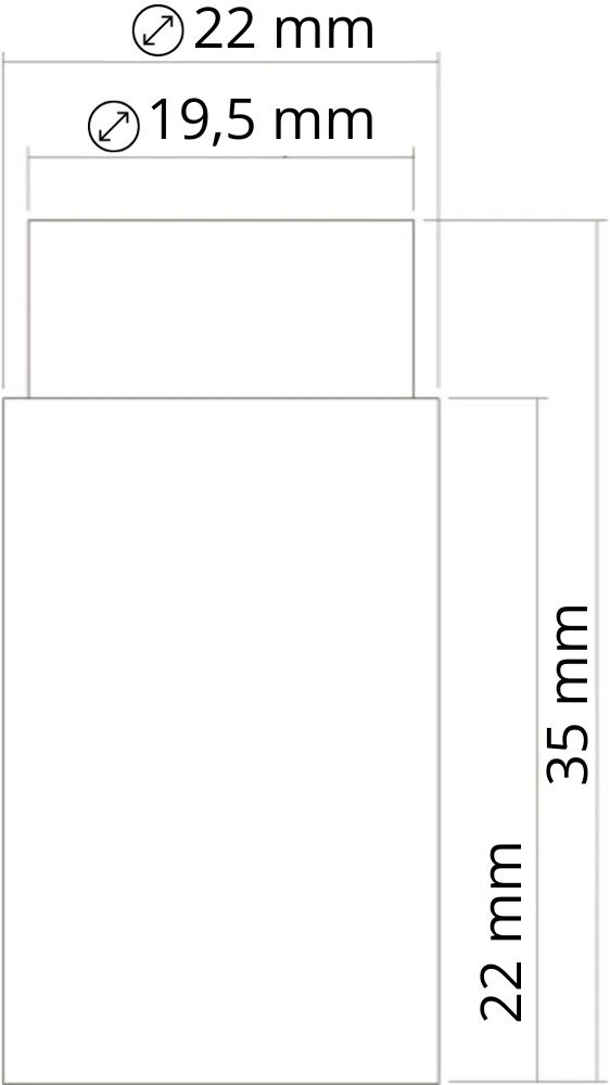 Mooi Deurbeslag Deurstopper zwart voor wandmontage 35x22mm Mooi Deurbeslag Deurstopper zwart voor wandmontage 35x22mm