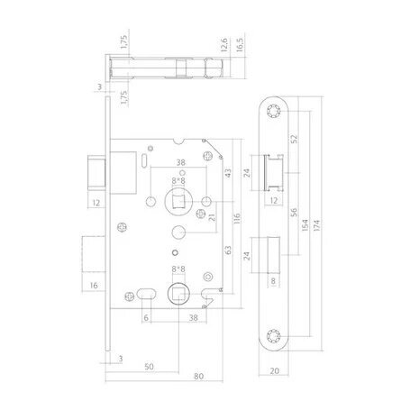 Mooi Deurbeslag Deurbeslag set geveerd met WC-slot en deurklink Modern zwart - voor binnendeur Mooi Deurbeslag Deurbeslag set geveerd met WC-slot en deurklink Modern zwart - voor binnendeur