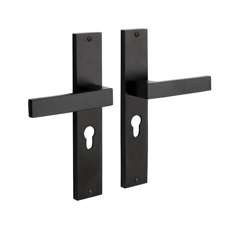 Mooi Deurbeslag Deurbeslag set Lusso met cilindergat en cilinder dag-en nacht slot Mooi Deurbeslag Deurbeslag set Lusso met cilindergat en cilinder dag-en nacht slot