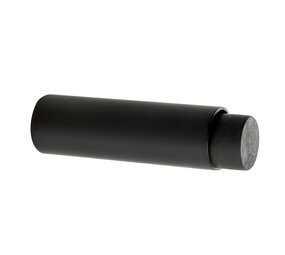 Mooi Deurbeslag Deurstopper zwart voor wandmontage 80x22mm Mooi Deurbeslag Deurstopper zwart voor wandmontage 80x22mm