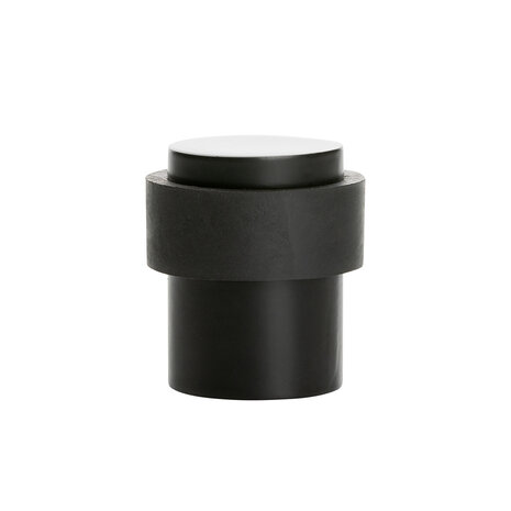 Mooi Deurbeslag Deurstopper zwart vloermontage 30x40mm - muurbescherming voor binnendeur