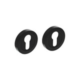 Intersteel Rozetten met profielcilindergat 52x10mm mat zwart Intersteel Rozetten met profielcilindergat 52x10mm mat zwart