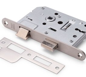 Dulimex Woningbouw klavier dag- en nachtslot geborsteld rvs 55 mm Dulimex Woningbouw klavier dag- en nachtslot geborsteld rvs 55 mm
