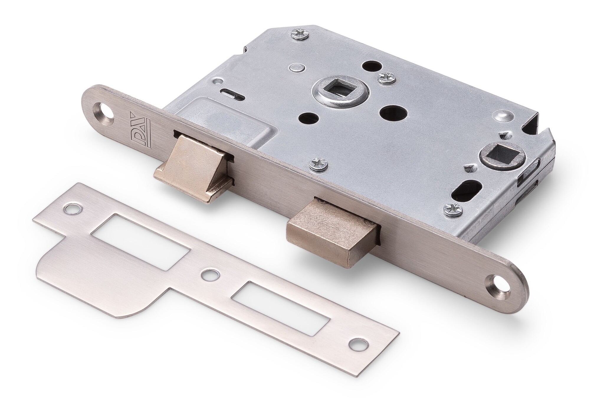 Dulimex Woningbouw toilet-/badkamerslot geborsteld rvs 63/8 mm