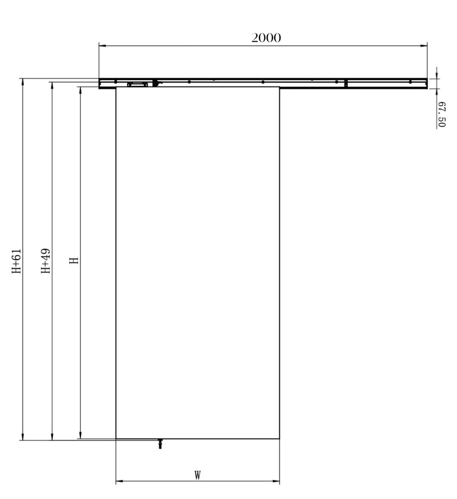 Loftdeur Schuifdeursysteem Modern zwart 200/240cm plafondmontage Loftdeur Schuifdeursysteem Modern zwart 200/240cm plafondmontage